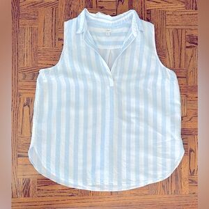 J Crew Linen and Cotton Sleeveless Tunic XL